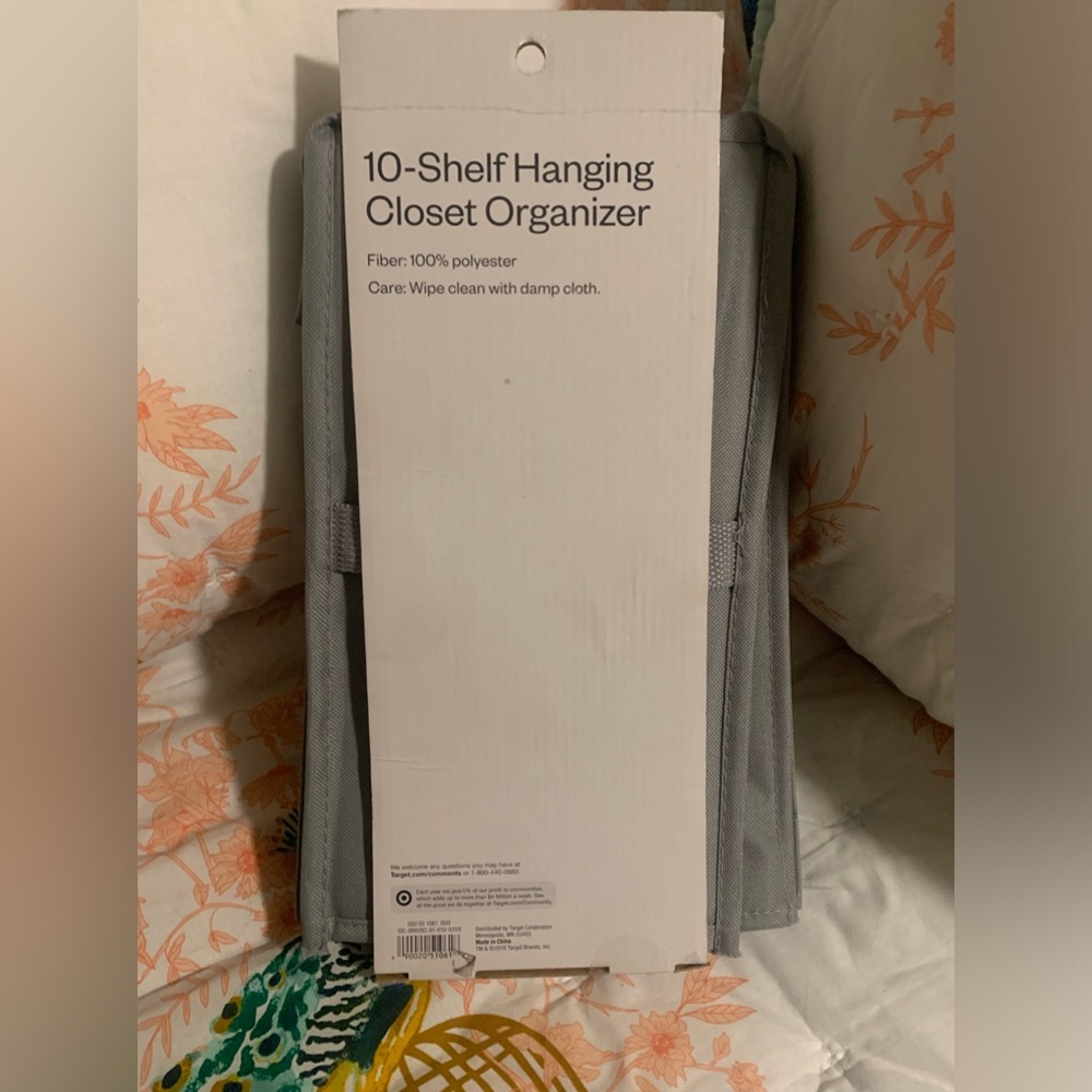 10 Shelf Hanging Closet Organizer